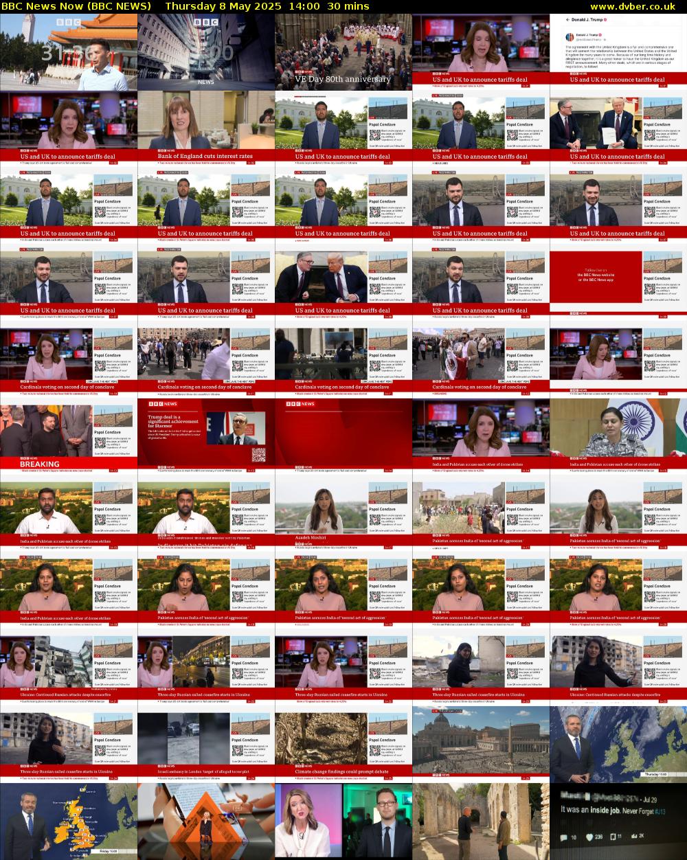 BBC News Now (BBC NEWS) Thursday 8 May 2025 14:00 - 14:30