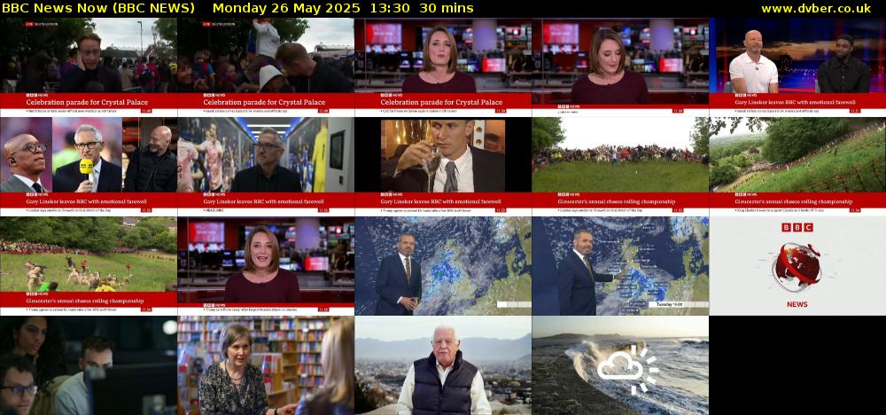 BBC News Now (BBC NEWS) Monday 26 May 2025 13:30 - 14:00