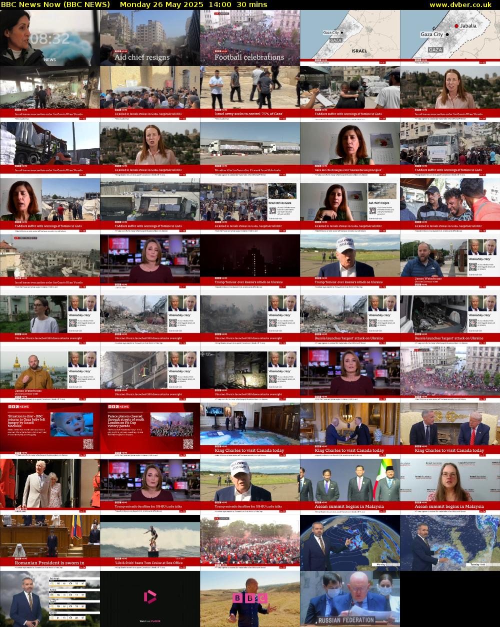 BBC News Now (BBC NEWS) Monday 26 May 2025 14:00 - 14:30