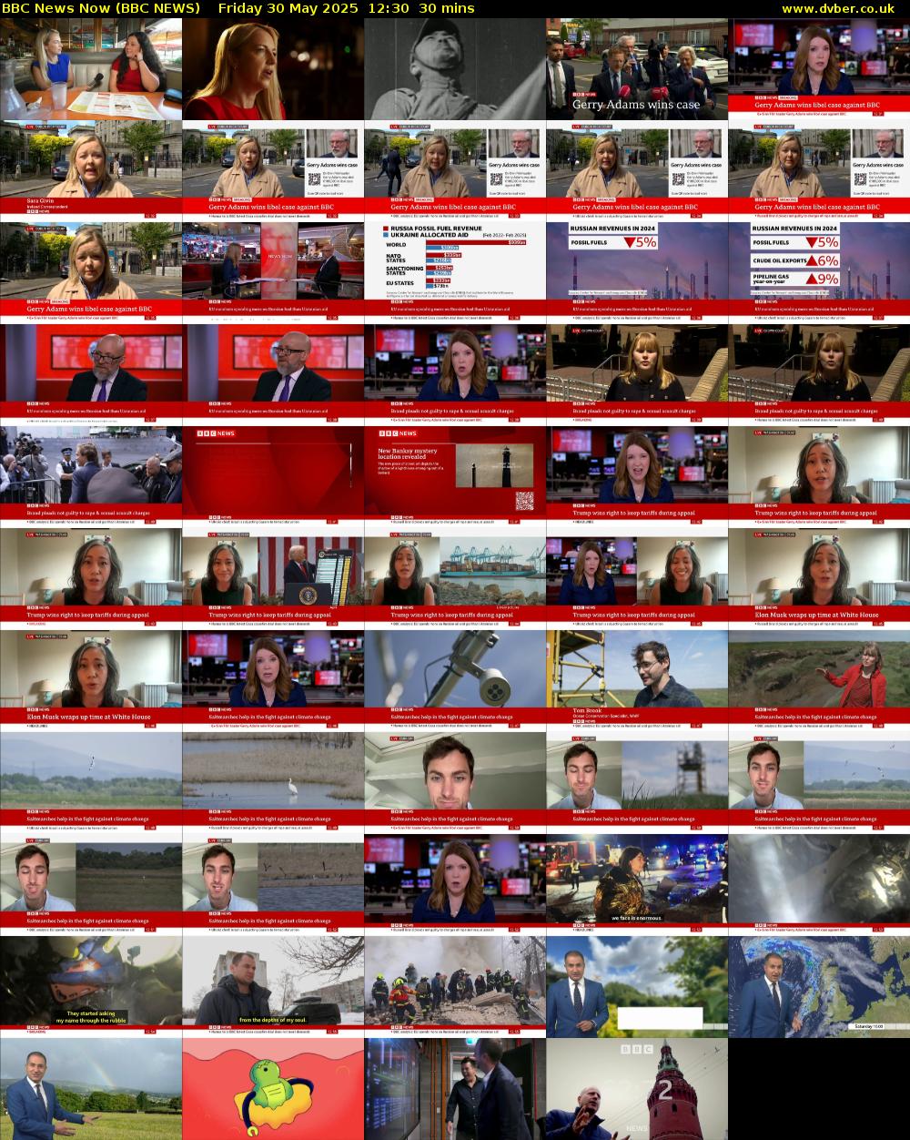 BBC News Now (BBC NEWS) Friday 30 May 2025 12:30 - 13:00