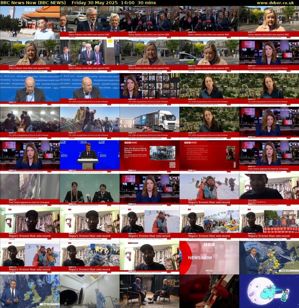 BBC News Now (BBC NEWS) Friday 30 May 2025 14:00 - 14:30
