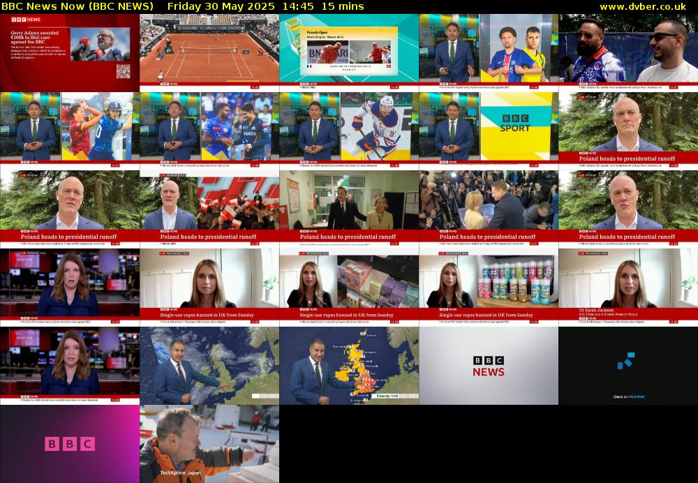 BBC News Now (BBC NEWS) Friday 30 May 2025 14:45 - 15:00