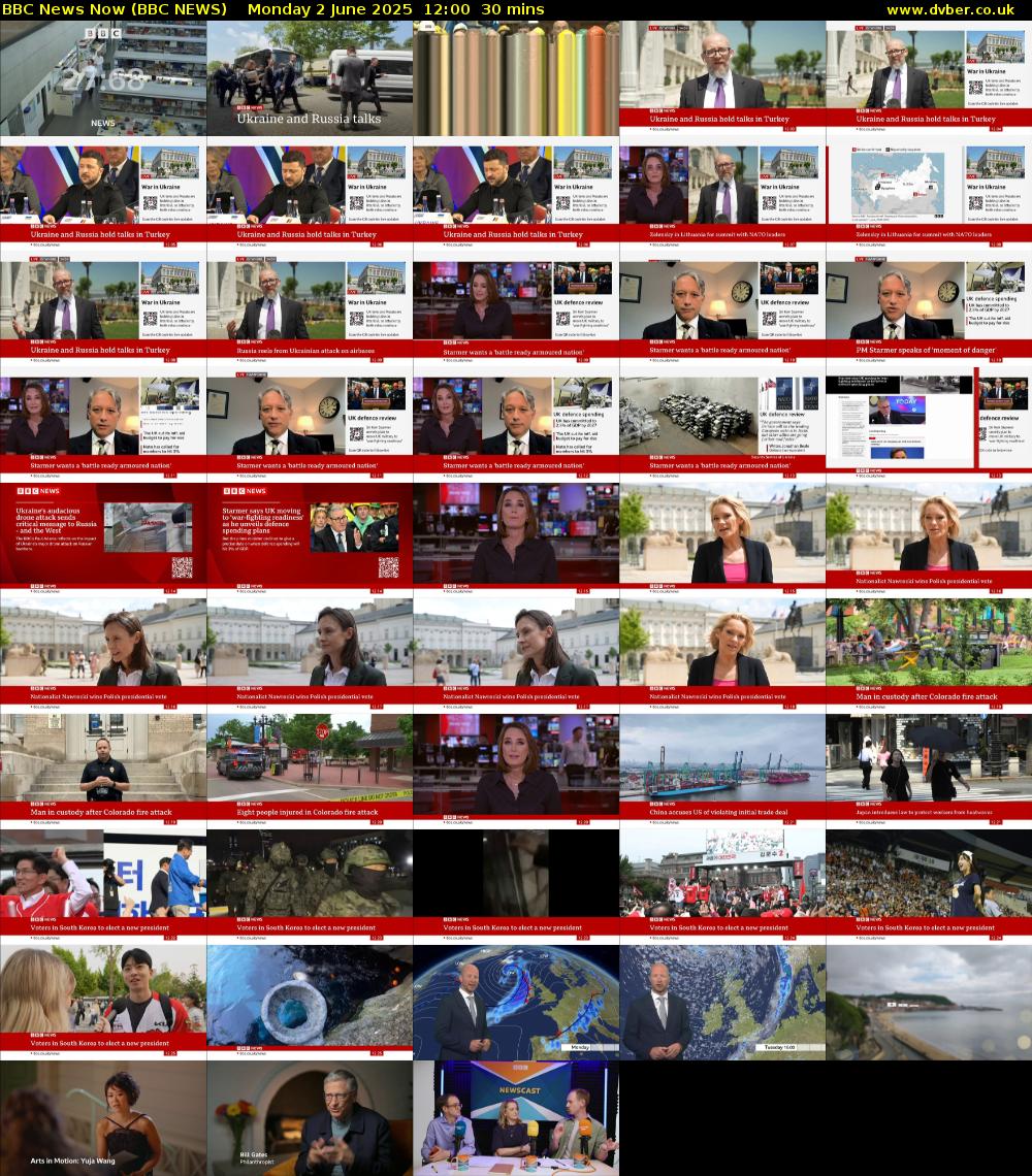 BBC News Now (BBC NEWS) Monday 2 June 2025 12:00 - 12:30