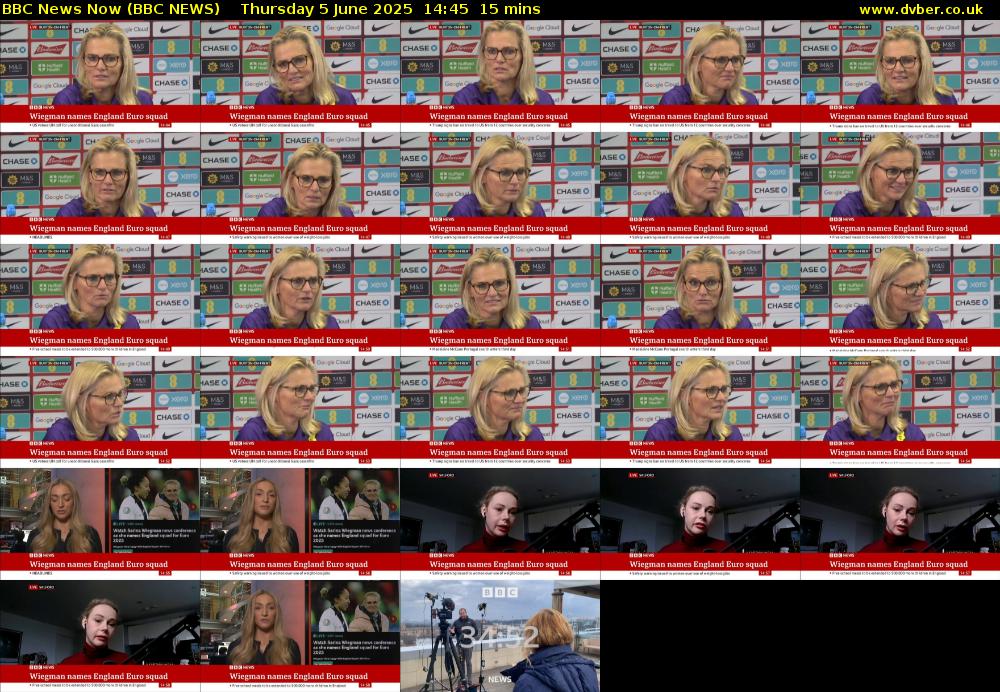 BBC News Now (BBC NEWS) Thursday 5 June 2025 14:45 - 15:00
