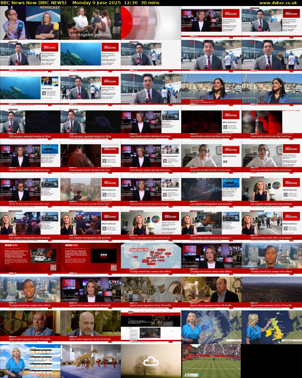 BBC News Now (BBC NEWS) Monday 9 June 2025 12:30 - 13:00