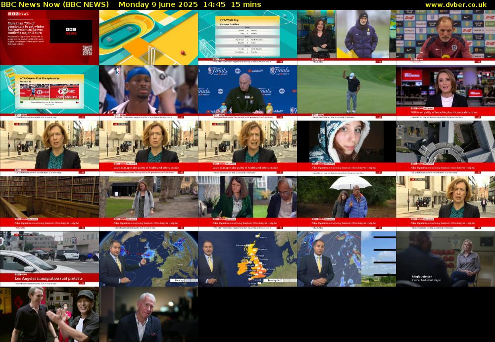 BBC News Now (BBC NEWS) Monday 9 June 2025 14:45 - 15:00
