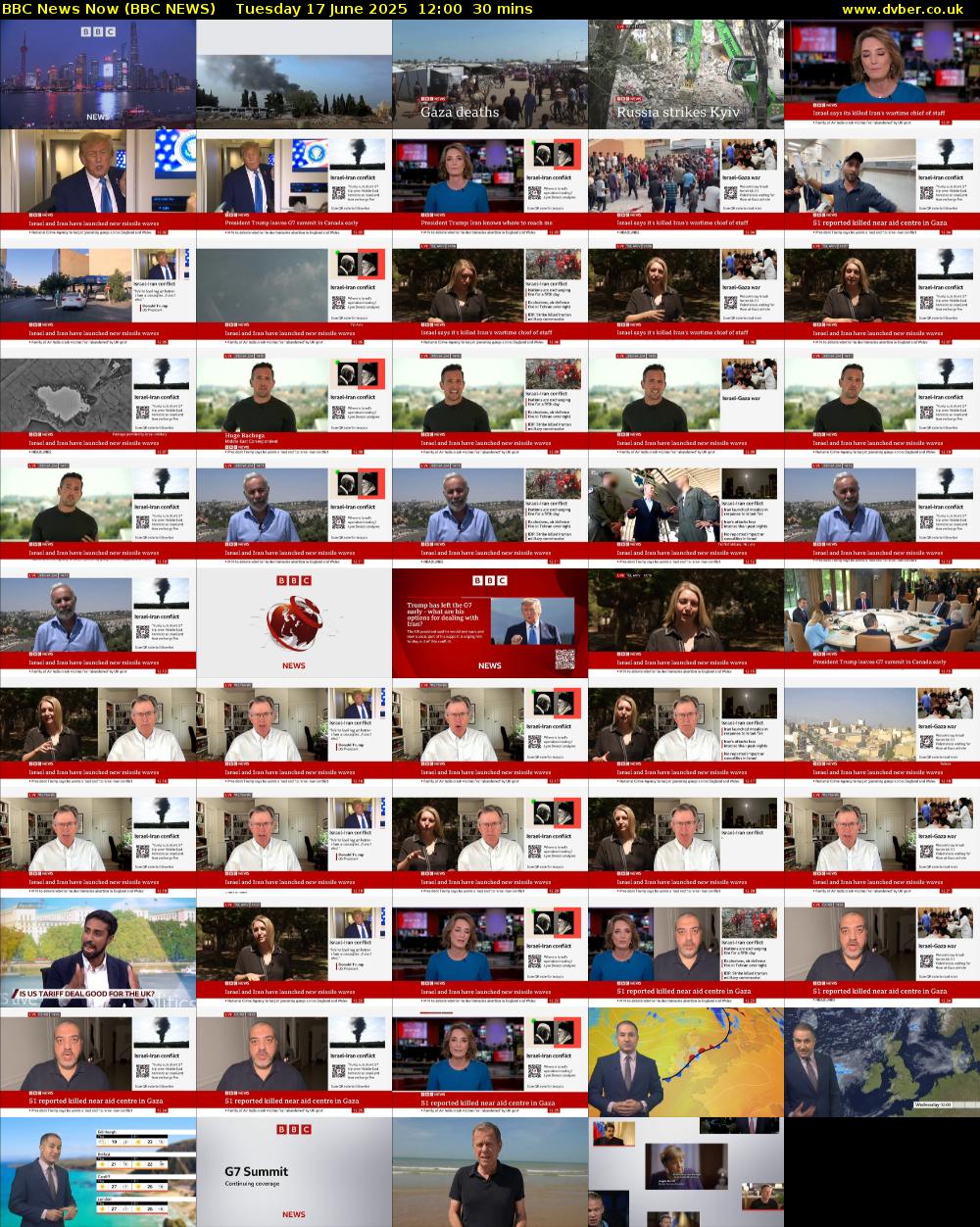 BBC News Now (BBC NEWS) Tuesday 17 June 2025 12:00 - 12:30
