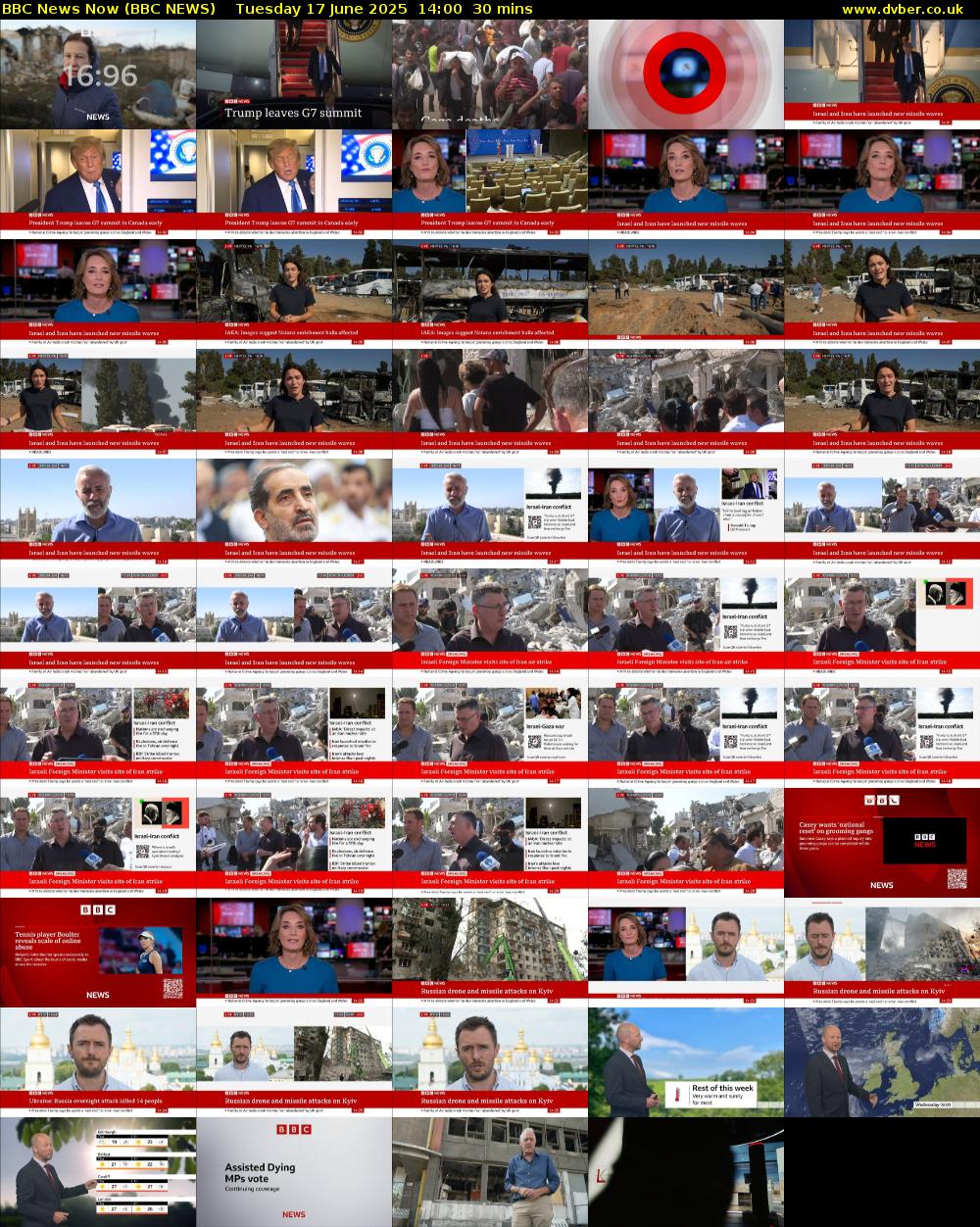 BBC News Now (BBC NEWS) Tuesday 17 June 2025 14:00 - 14:30