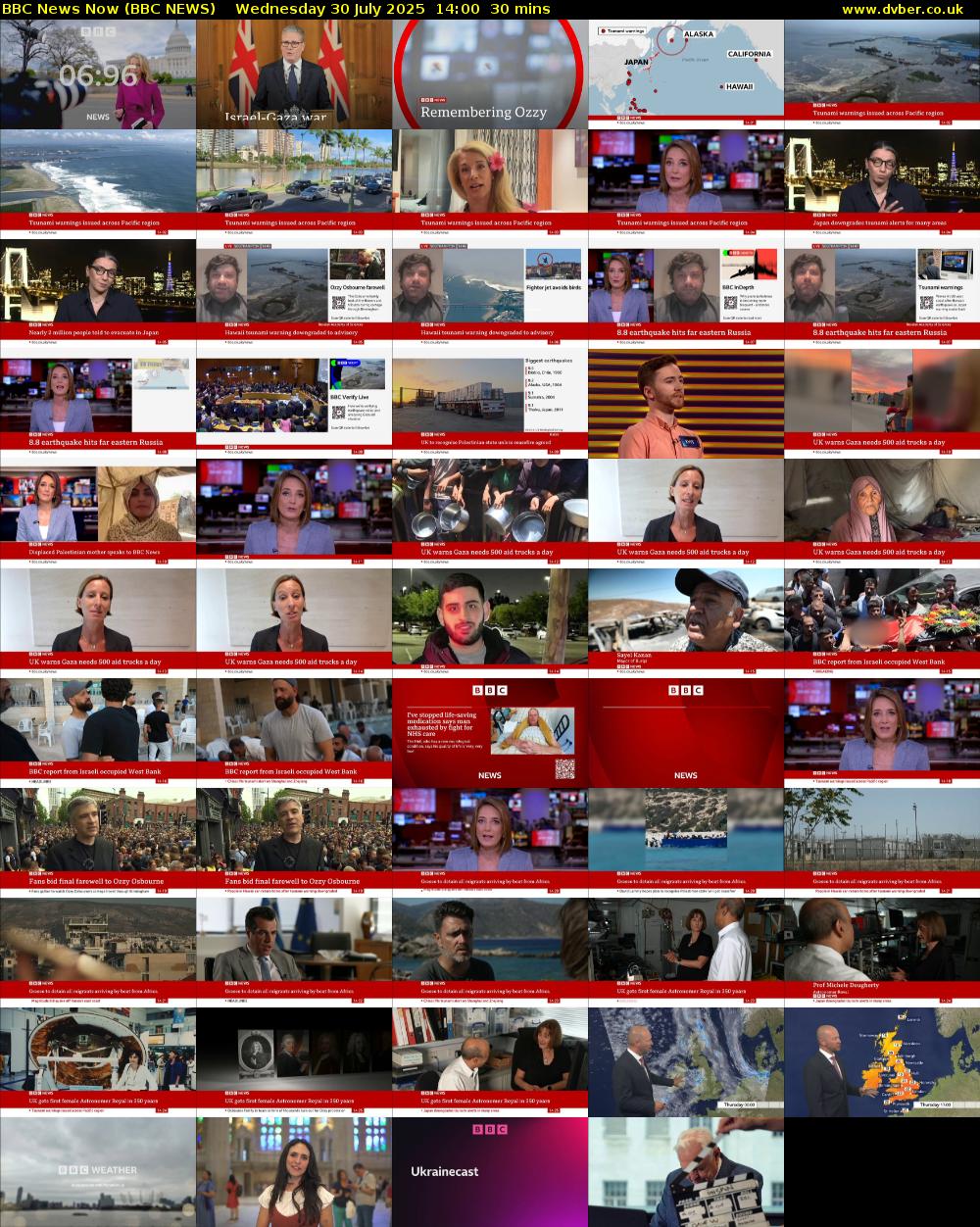 BBC News Now (BBC NEWS) Wednesday 30 July 2025 14:00 - 14:30