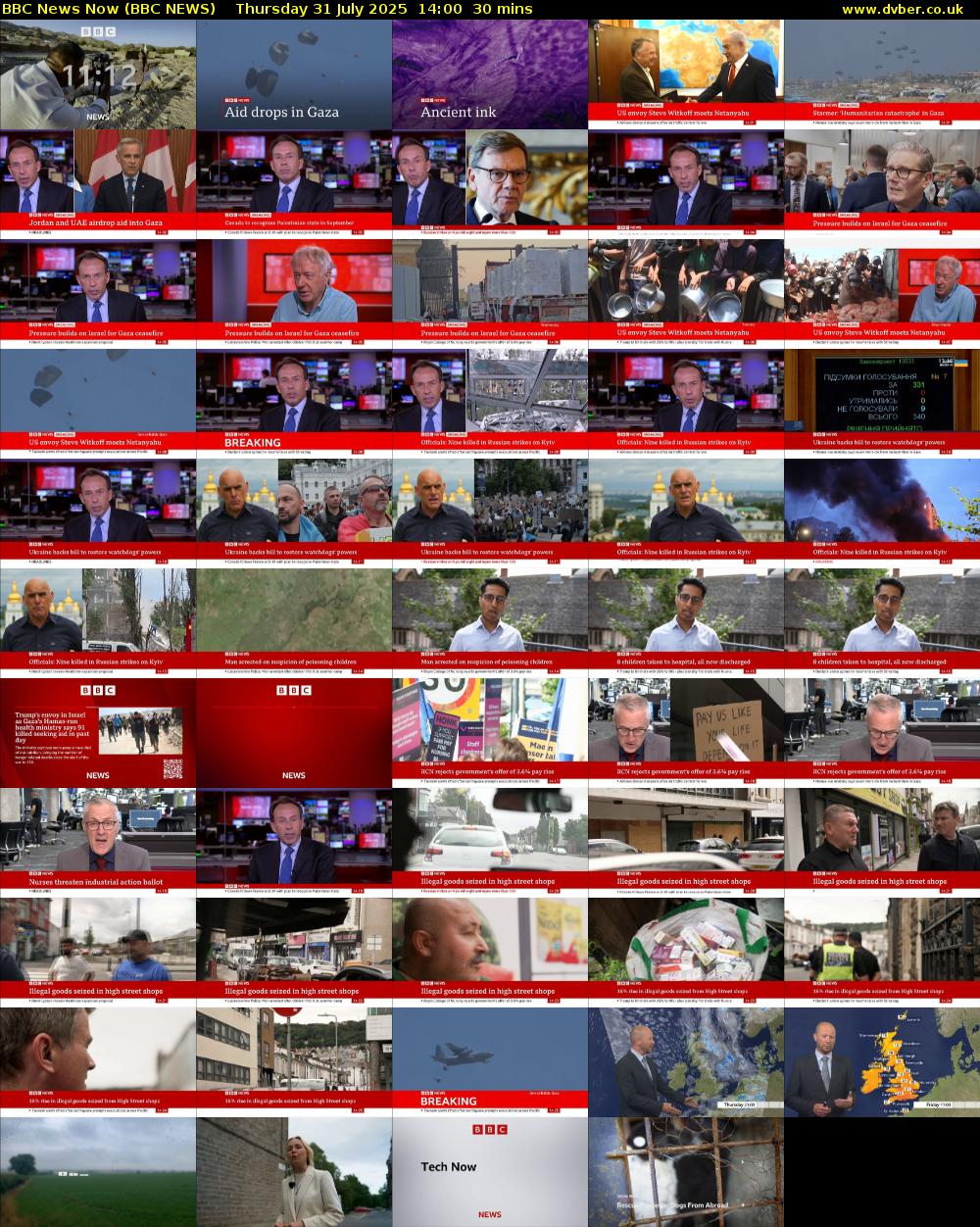 BBC News Now (BBC NEWS) Thursday 31 July 2025 14:00 - 14:30