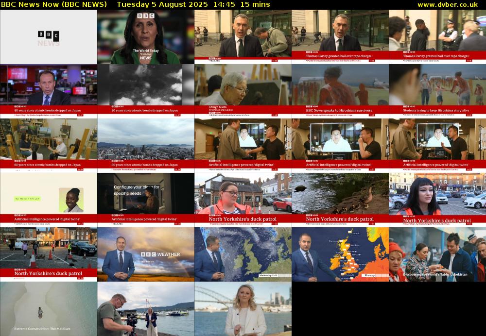 BBC News Now (BBC NEWS) Tuesday 5 August 2025 14:45 - 15:00