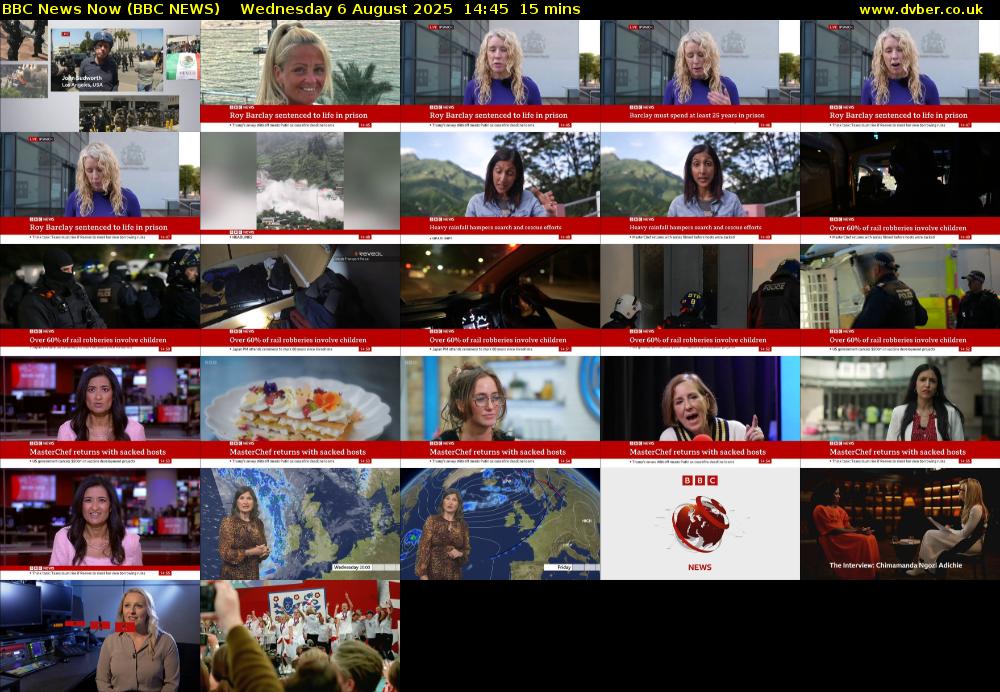 BBC News Now (BBC NEWS) Wednesday 6 August 2025 14:45 - 15:00