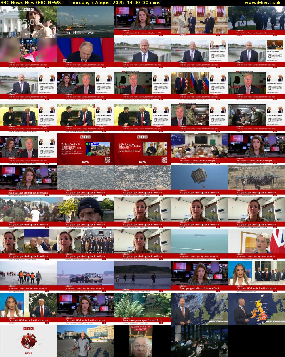 BBC News Now (BBC NEWS) Thursday 7 August 2025 14:00 - 14:30