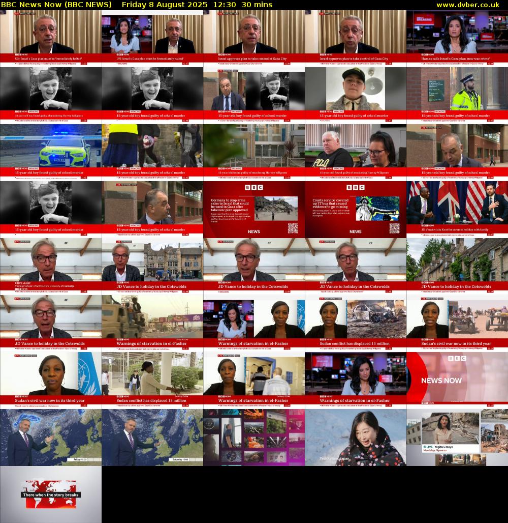 BBC News Now (BBC NEWS) Friday 8 August 2025 12:30 - 13:00