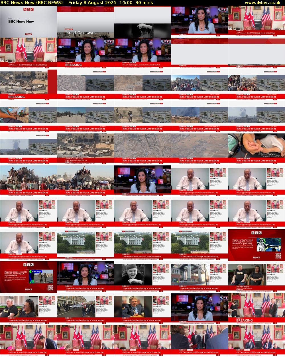 BBC News Now (BBC NEWS) Friday 8 August 2025 14:00 - 14:30