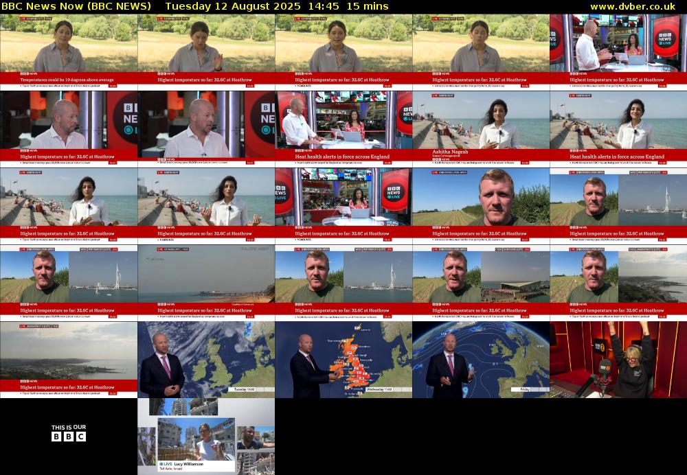 BBC News Now (BBC NEWS) Tuesday 12 August 2025 14:45 - 15:00