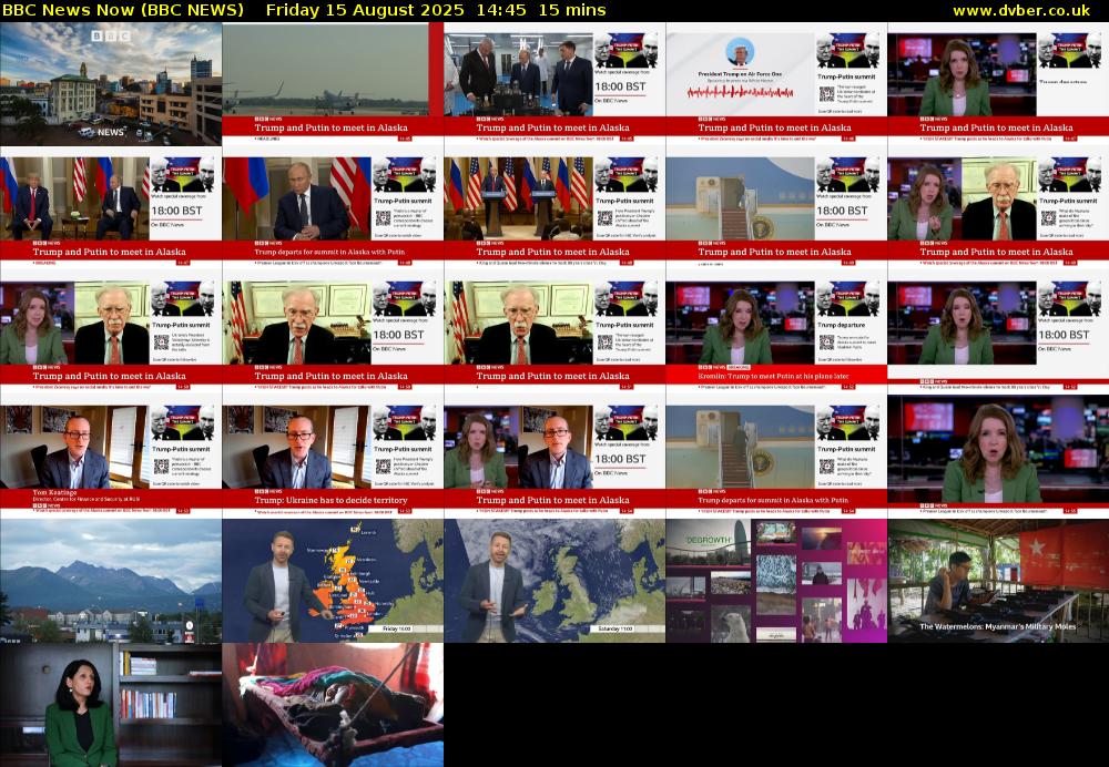 BBC News Now (BBC NEWS) Friday 15 August 2025 14:45 - 15:00