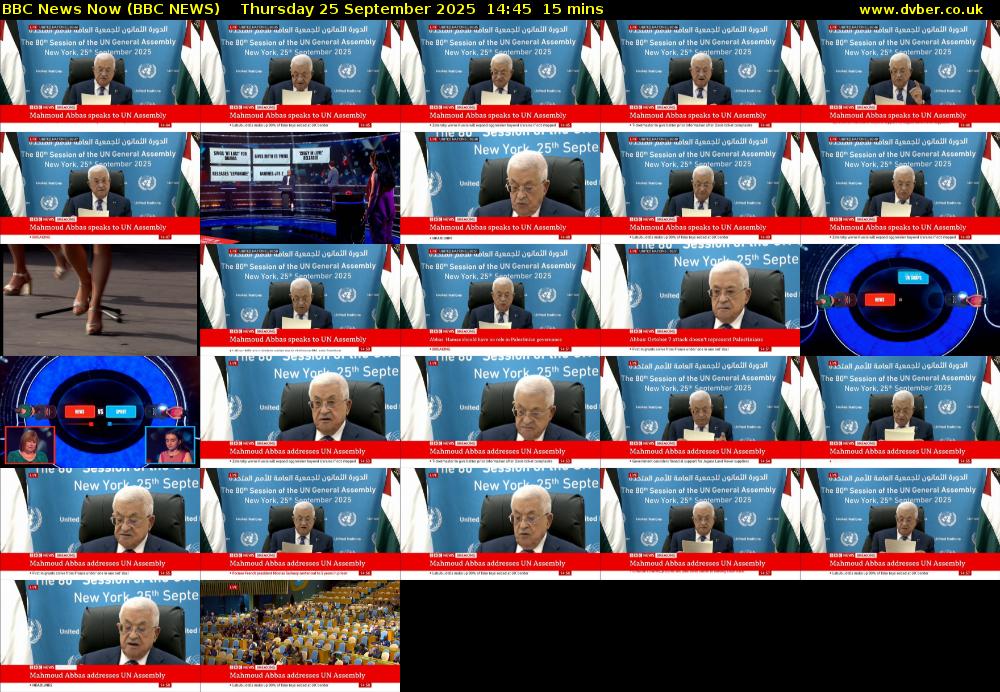 BBC News Now (BBC NEWS) Thursday 25 September 2025 14:45 - 15:00