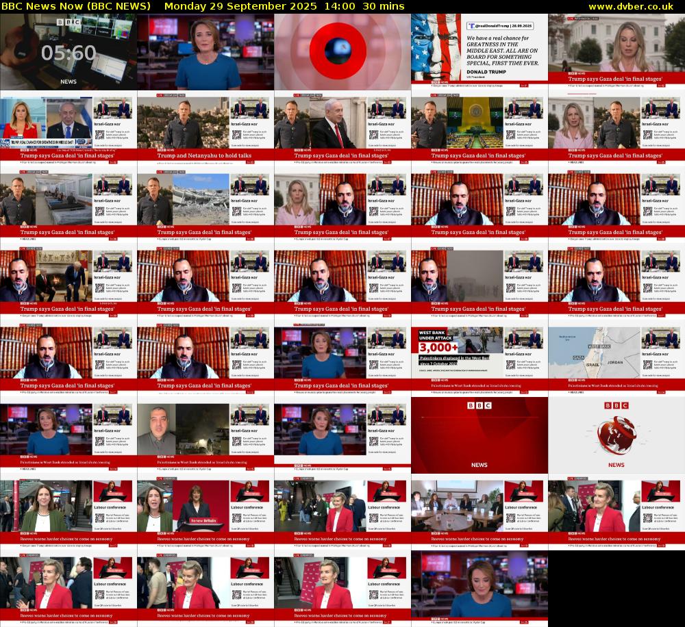 BBC News Now (BBC NEWS) Monday 29 September 2025 14:00 - 14:30