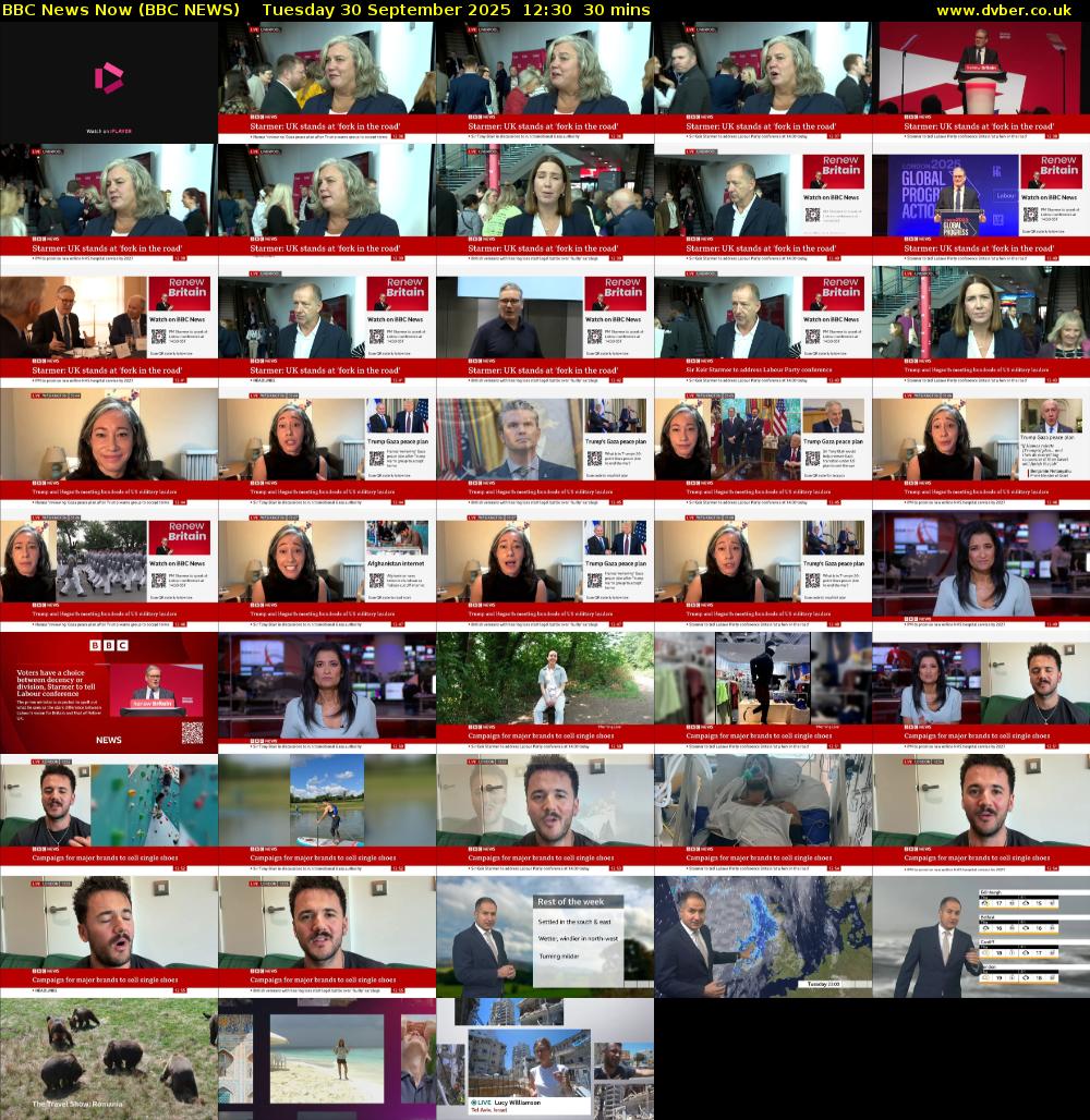 BBC News Now (BBC NEWS) Tuesday 30 September 2025 12:30 - 13:00