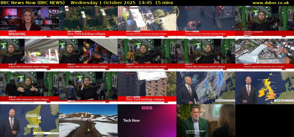 BBC News Now (BBC NEWS) Wednesday 1 October 2025 14:45 - 15:00