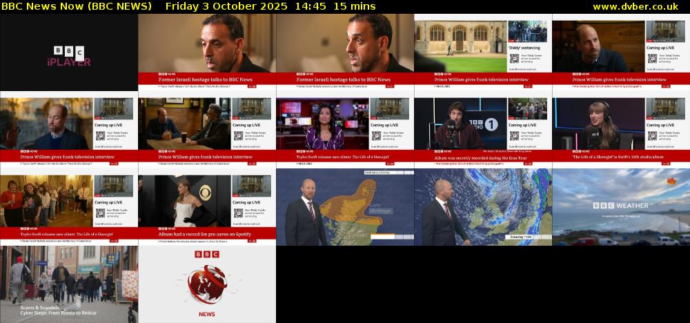 BBC News Now (BBC NEWS) Friday 3 October 2025 14:45 - 15:00