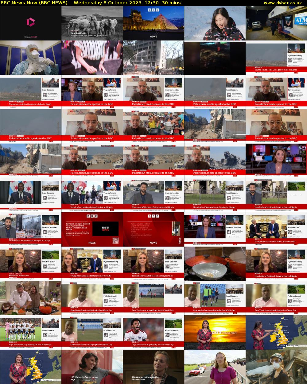 BBC News Now (BBC NEWS) Wednesday 8 October 2025 12:30 - 13:00