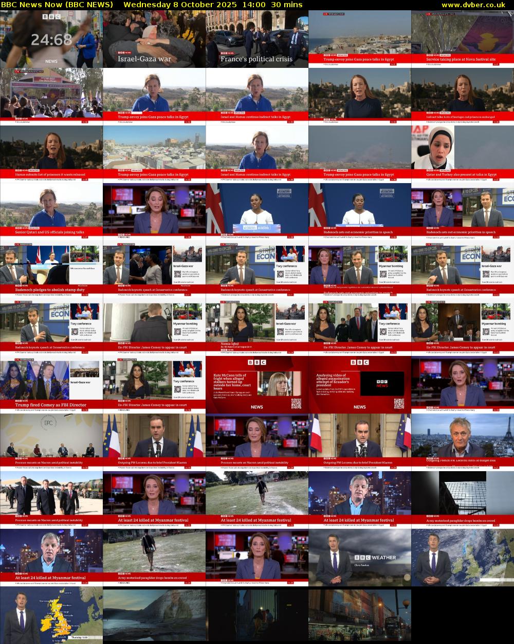 BBC News Now (BBC NEWS) Wednesday 8 October 2025 14:00 - 14:30