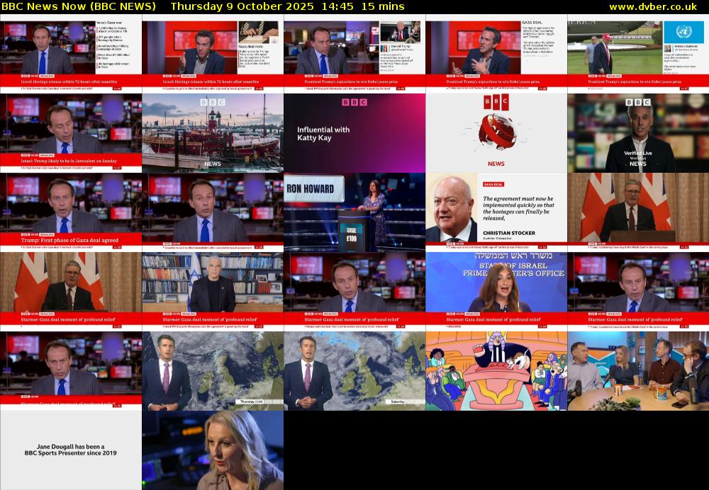 BBC News Now (BBC NEWS) Thursday 9 October 2025 14:45 - 15:00