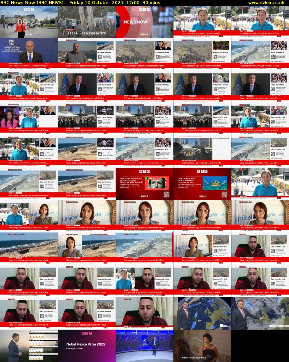 BBC News Now (BBC NEWS) Friday 10 October 2025 12:00 - 12:30