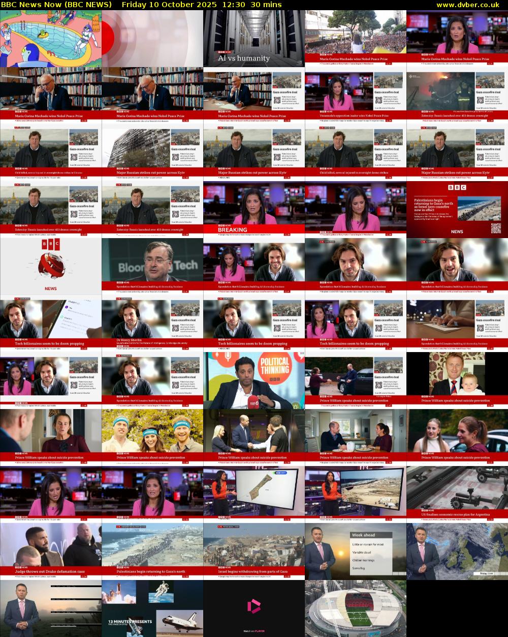 BBC News Now (BBC NEWS) Friday 10 October 2025 12:30 - 13:00