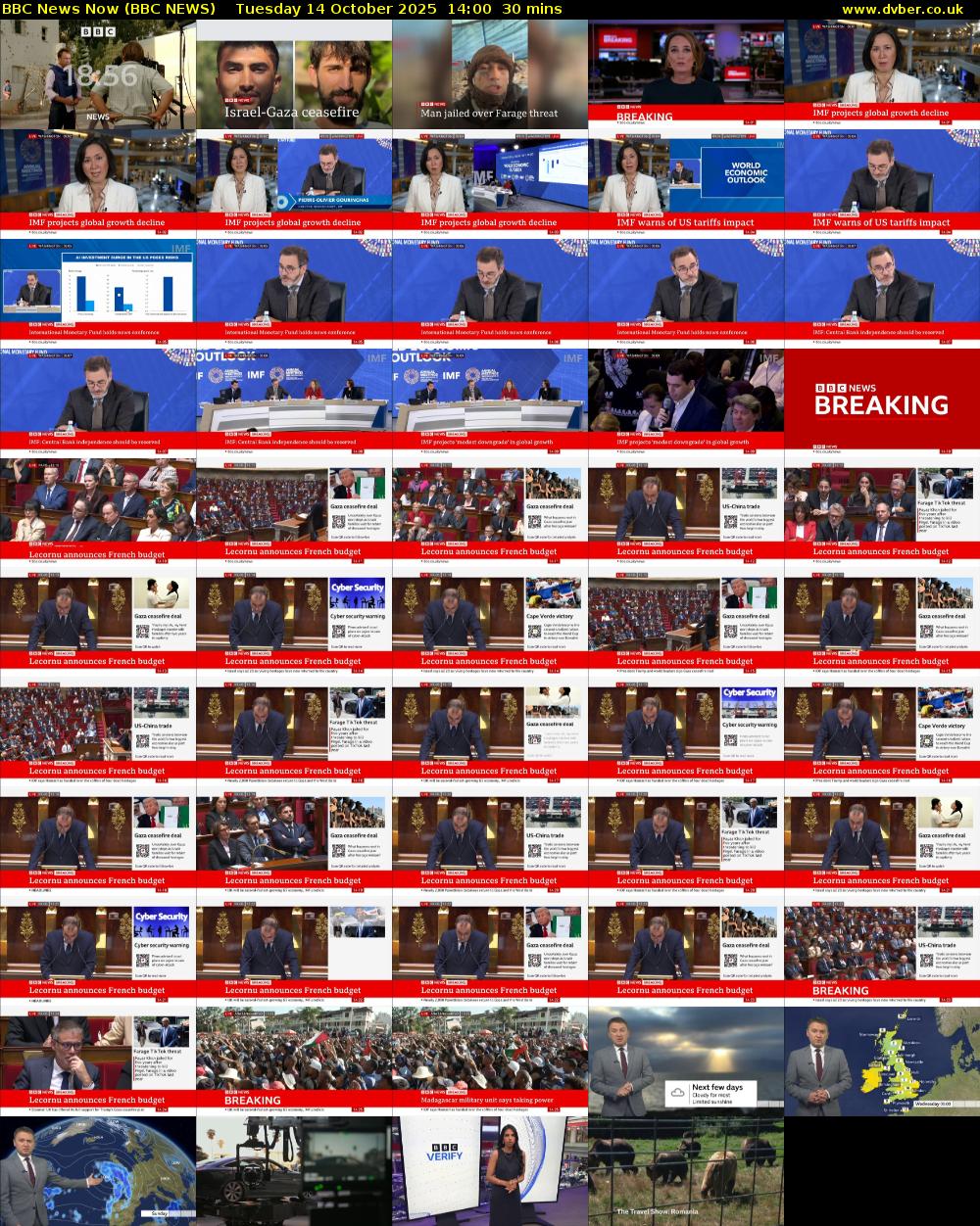 BBC News Now (BBC NEWS) Tuesday 14 October 2025 14:00 - 14:30