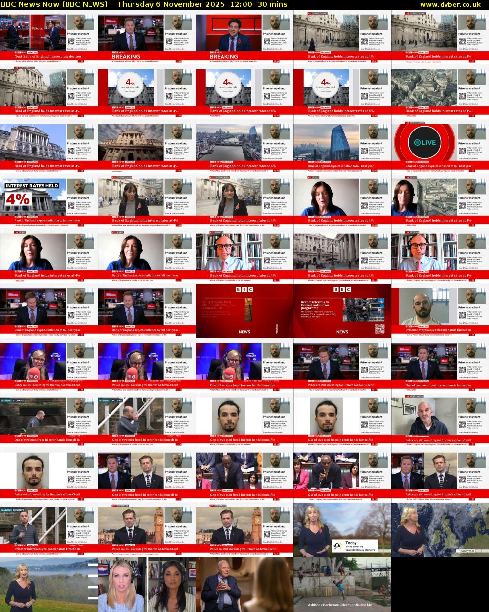 BBC News Now (BBC NEWS) Thursday 6 November 2025 12:00 - 12:30