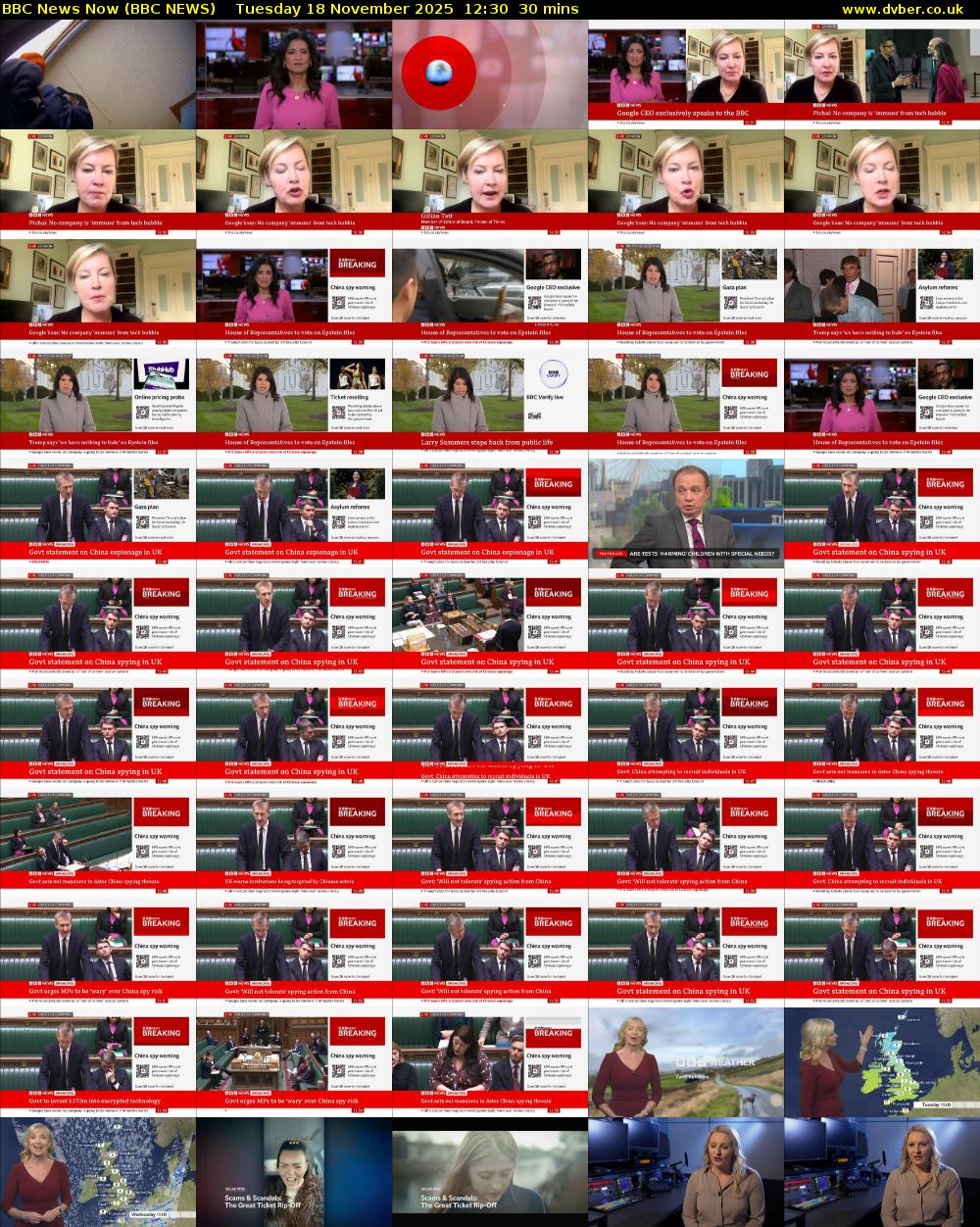 BBC News Now (BBC NEWS) Tuesday 18 November 2025 12:30 - 13:00