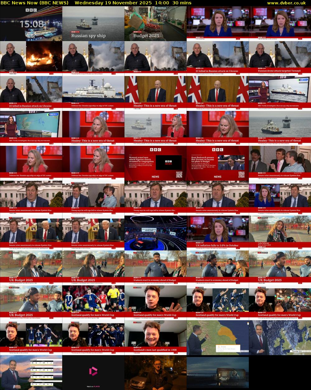 BBC News Now (BBC NEWS) Wednesday 19 November 2025 14:00 - 14:30
