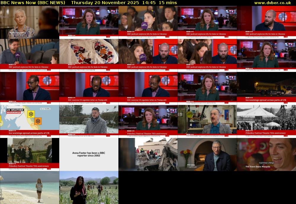 BBC News Now (BBC NEWS) Thursday 20 November 2025 14:45 - 15:00