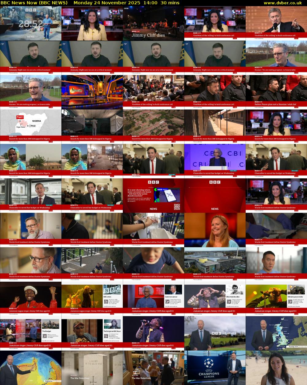 BBC News Now (BBC NEWS) Monday 24 November 2025 14:00 - 14:30