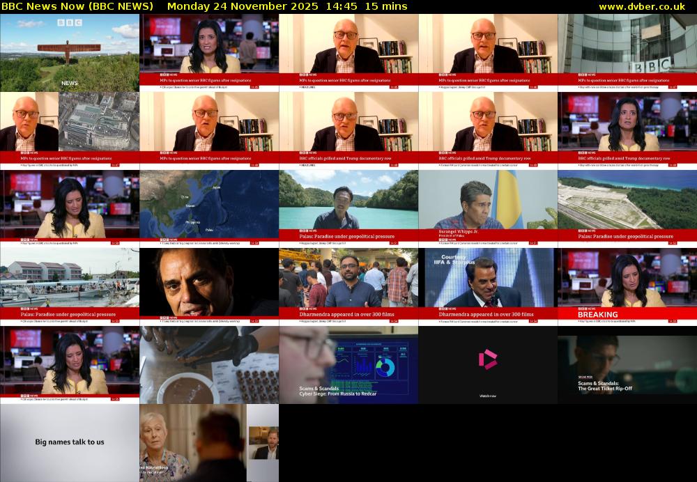 BBC News Now (BBC NEWS) Monday 24 November 2025 14:45 - 15:00