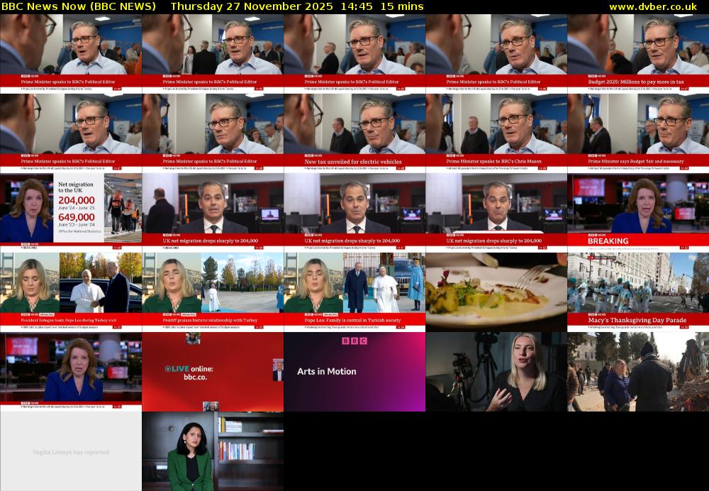 BBC News Now (BBC NEWS) Thursday 27 November 2025 14:45 - 15:00