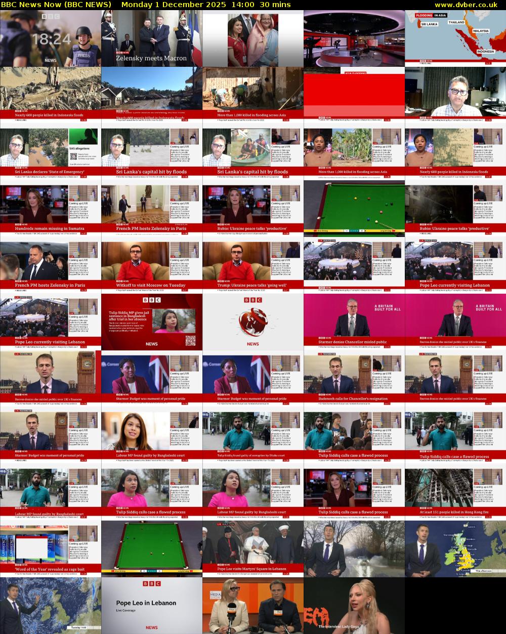 BBC News Now (BBC NEWS) Monday 1 December 2025 14:00 - 14:30