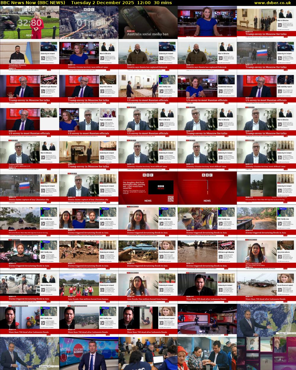 BBC News Now (BBC NEWS) Tuesday 2 December 2025 12:00 - 12:30