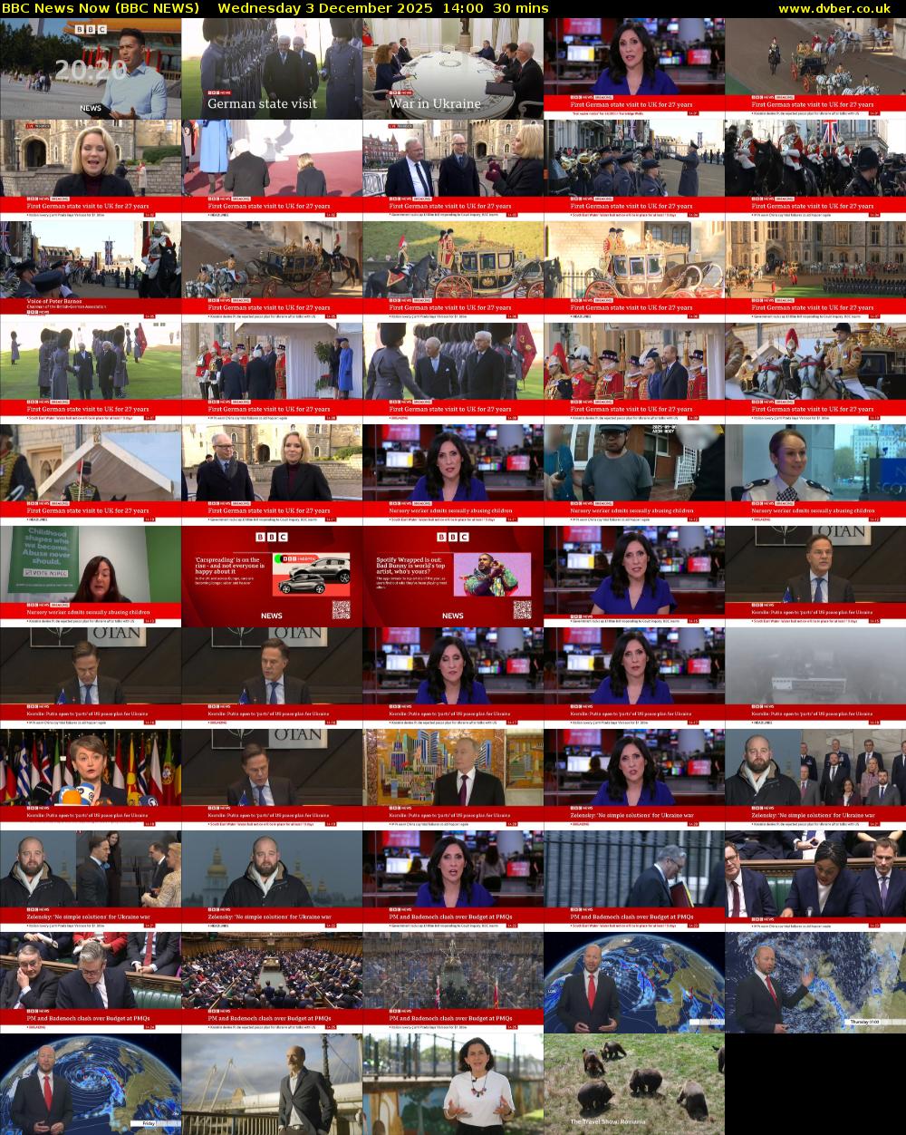 BBC News Now (BBC NEWS) Wednesday 3 December 2025 14:00 - 14:30