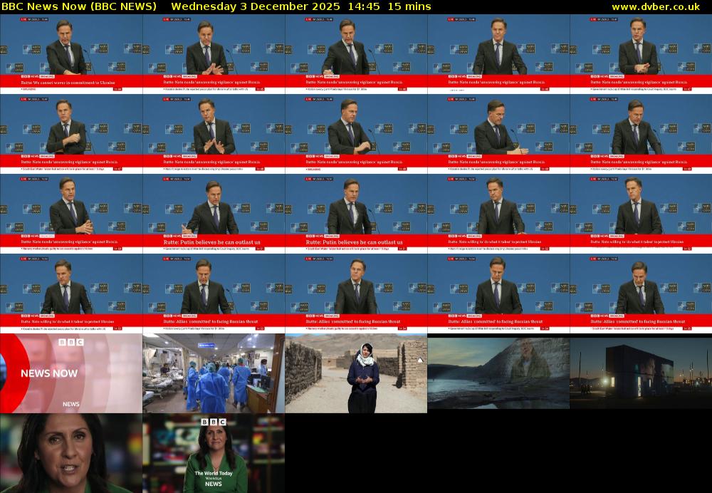 BBC News Now (BBC NEWS) Wednesday 3 December 2025 14:45 - 15:00