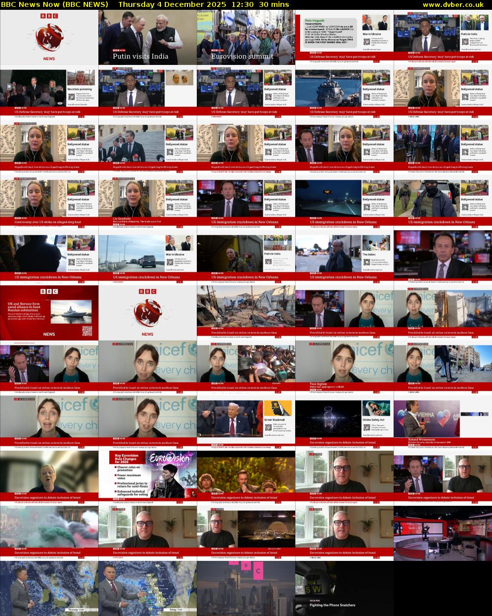 BBC News Now (BBC NEWS) Thursday 4 December 2025 12:30 - 13:00