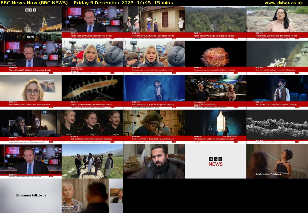 BBC News Now (BBC NEWS) Friday 5 December 2025 14:45 - 15:00