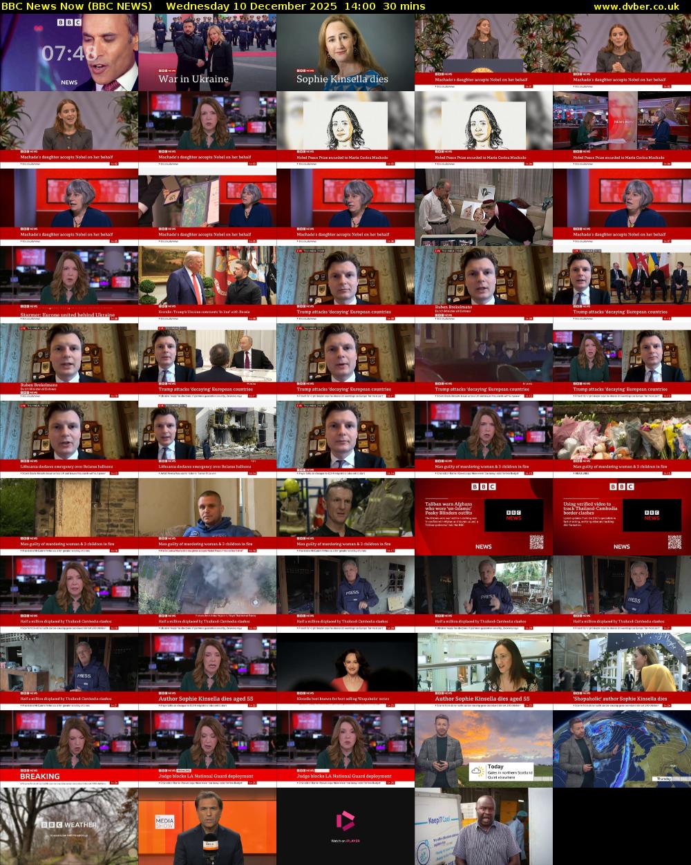 BBC News Now (BBC NEWS) Wednesday 10 December 2025 14:00 - 14:30