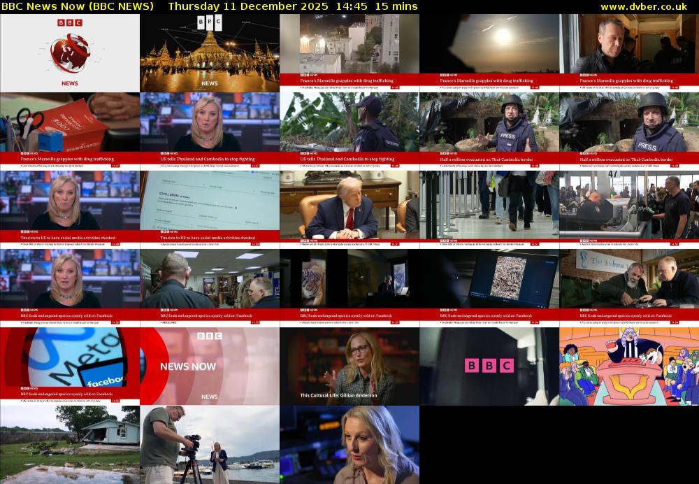BBC News Now (BBC NEWS) Thursday 11 December 2025 14:45 - 15:00