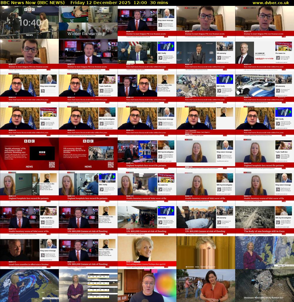 BBC News Now (BBC NEWS) Friday 12 December 2025 12:00 - 12:30