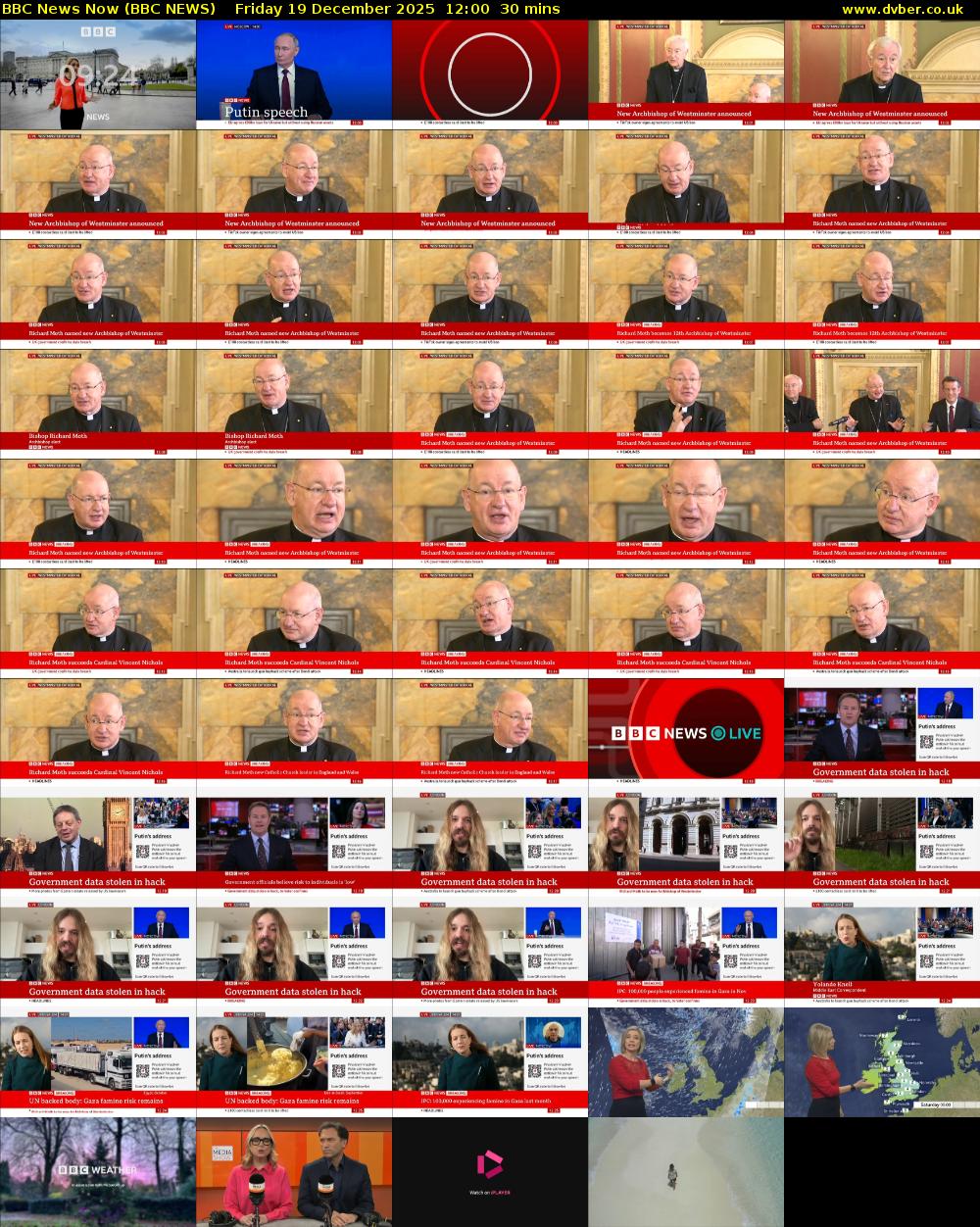 BBC News Now (BBC NEWS) Friday 19 December 2025 12:00 - 12:30