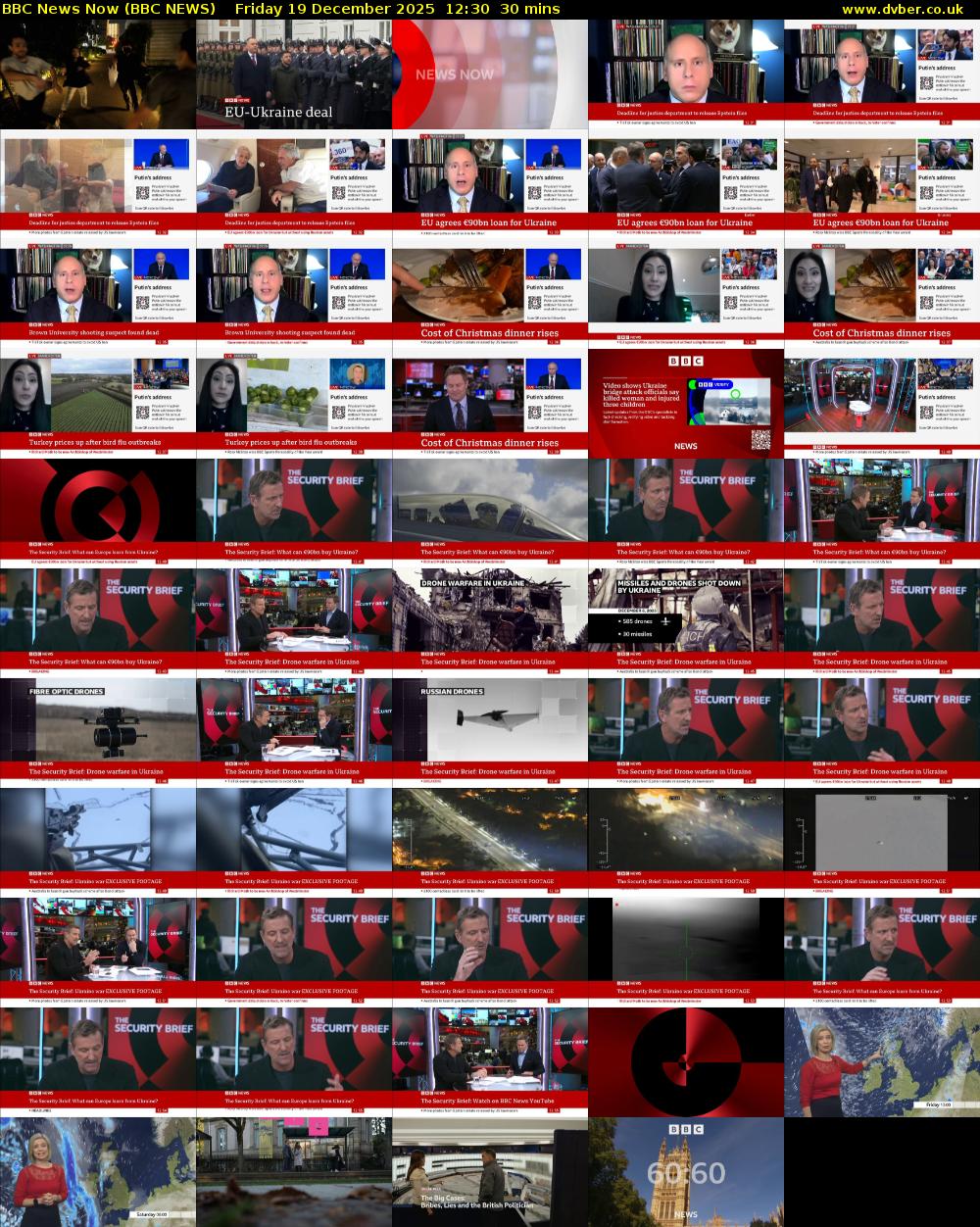 BBC News Now (BBC NEWS) Friday 19 December 2025 12:30 - 13:00